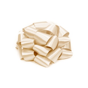 Бант Шар, Атласный, Кремовый, 13 см, 1 шт. в упак. 