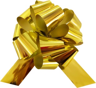 Бант Шар, Золото, Металлик, 13 см, 1 шт. в упак. 